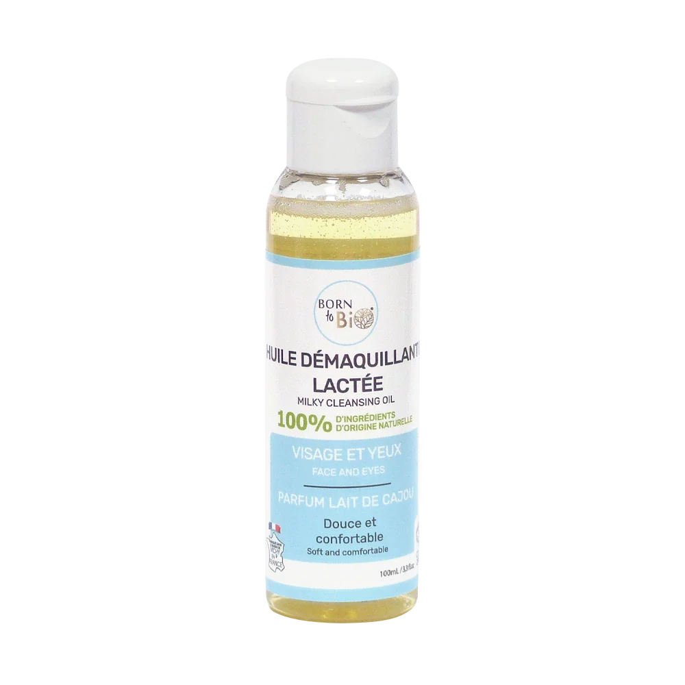 Huile Démaquillante Lactée Certifiée Bio - Parfum Douceur de Lait de Cajou-0